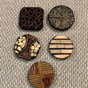 African Coasters 5 pieces